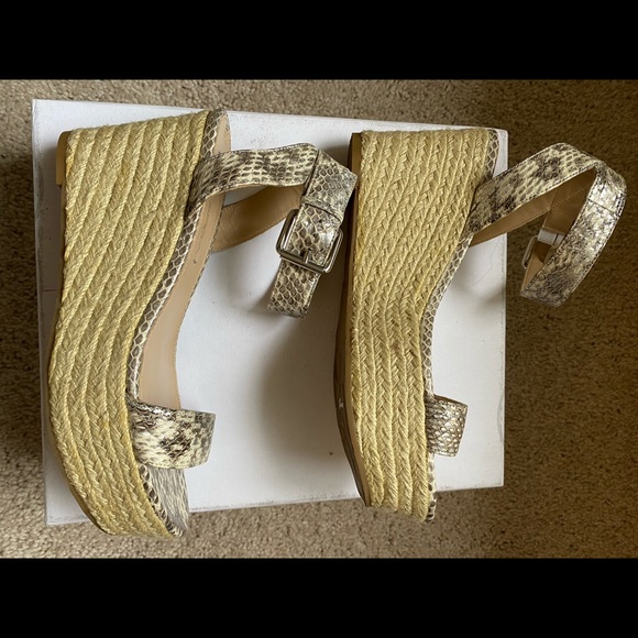 Via Spiga Nemy Snake Embossed Espadrille Sandal - Picture 3 of 7